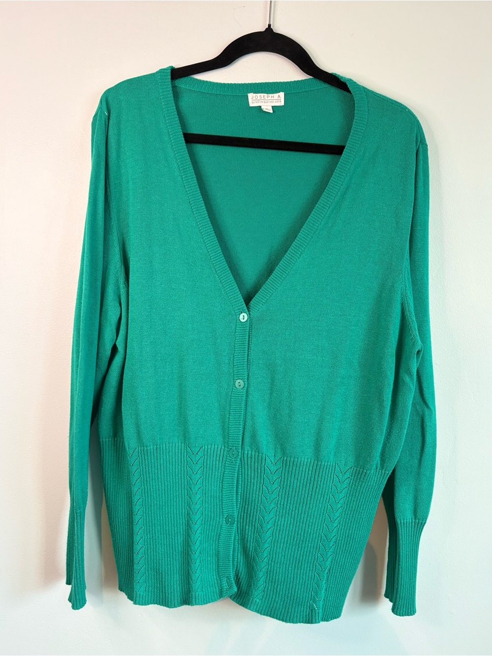 Joseph Teal V-Neck Button Cardigan